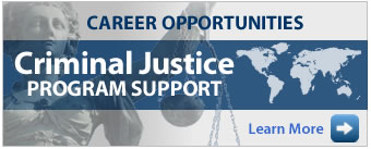 criminal justice program support professionals wanted